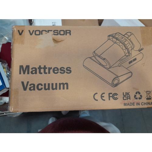 Mattress Vacuum, Bed Vacuum Cleaner with 16Kpa Suction 253.7nm UV-C Light, 145°F Heat & 30000 RPM/Min Tapping, HEPA Filter & Ultrasonic, 600W Powerful Vacuums for Bed, Sofa, Couch(Corded)