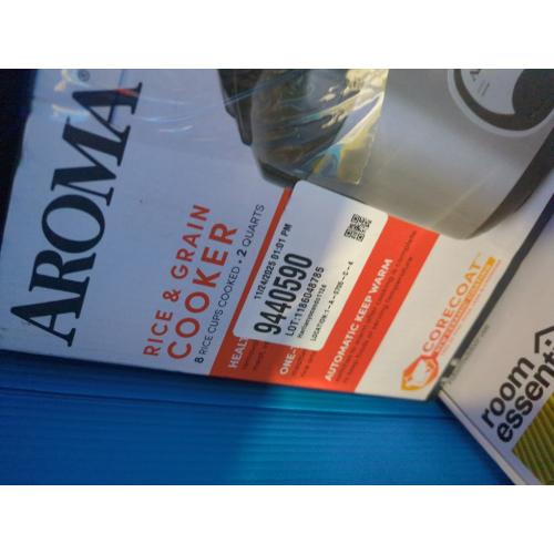 Aroma 8 Cup Rice Cooker - Stainless Steel ARC-904SB