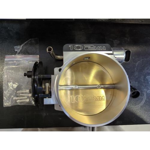 Silver 102mm Throttle Body for LS1 LS2 LS3 LS6 LS7 LSX with Throttle Position Sensors TPS IAC Aluminum Silver HTRACING