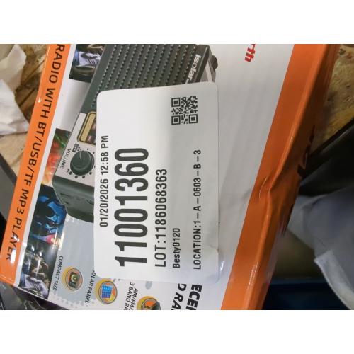 Portable Solar Radio, AM/FM/SW Bands, Digital Speaker with Strong Reception, LED Lights, USB Charging, Detachable Battery for Camping and Mountaineering Outdoor Camping Jogging