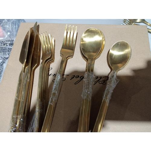 Silverware Set, 20 Piece (Gold, 20 pieces for 4)