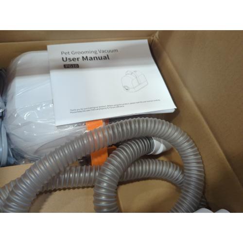 Color White and Orange Dog Grooming Vacuum, Dog Grooming Kit with Pet Clippers, 12,000Pa Pet Hair Grooming Vacuum for Dogs, Vacuum Brush for Shedding Grooming, Low Noise Home Cleaning Tool in 1, PG10