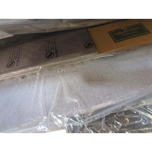 Queen belo upholstered low profile platform bed light gray