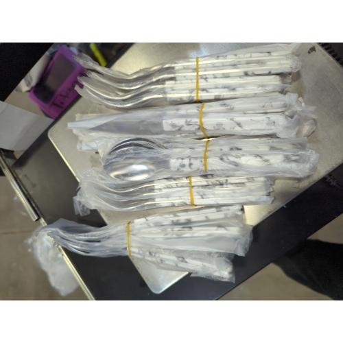 CAROTE Silverware Set with White Marble Handle, 20 Piece Flatware Cutlery Set for 4, Stainless Steel Kitchen Utensil Set for Home Restaurant Party, Dishwasher Safe