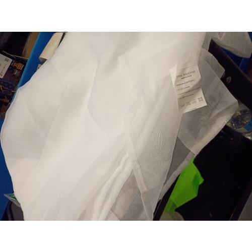 OWENIE White Sheer Curtains, Long, 2 Panels, Rod Pocket, Light Filtering, Cafe Curtains for Kitchen, Bedroom, Small Window,  100% Polyester