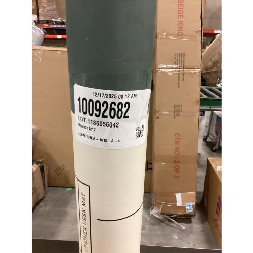 Nordik Leather Desk Mat Cable Organizer - Tangerine Orange 35 X 17 inch - Premium Extended Mouse Mat for Home Office Accessories - Non-Slip Vegan Leather Desk Pad Protector & Desk Blotter Pad