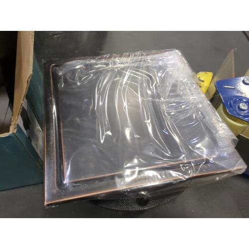 WEBANG 6 Inch Square Shower Floor Drain with Flange,Quadrato Pattern Grate Removable,Food-Grade SUS 304 Stainless Steel,Watermark&CUPC Certified,Oil Rubbed Bronze