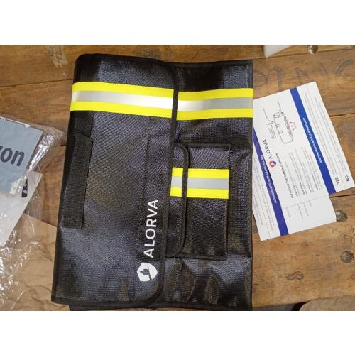Upgraded Fireproof & Waterproof Document Bag – Lockable 17”x 12”x 5” with Wallet Protector - Reflective to Find Fast at Night – Shield Documents & Valuables from Fire & Water - Firefighter Designed