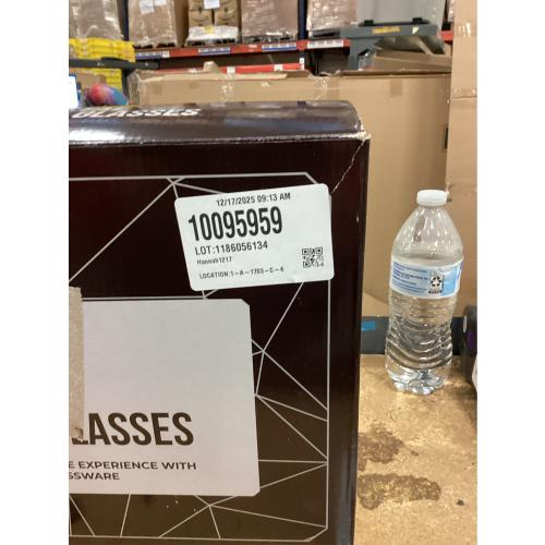 Gusto Nostro Crystal Wine Glasses Set of 4, 22 Oz Long Stem Modern Wine Glasses for White and Red Wine, Dishwasher Safe, Fancy, Elegant, Large and Tall Wine Glass for Wedding Christmas Anniversary