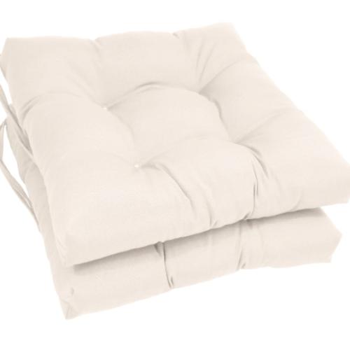 Square Indoor Chair Cushions White Set of 6