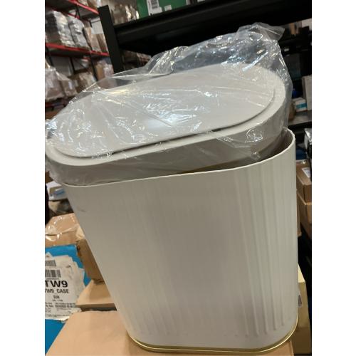 Bathroom Trash Can with Lid Automatic 2 Gallon Motion Sensor Garbage Bin, 7.5 Liter Smart Trash Bin Bathroom Decor, Plastic Garbage Can, Narrow Trash Can for Bedroom, Office, Living Room