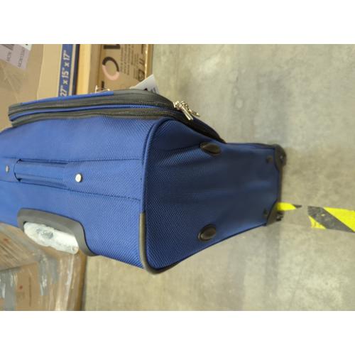 SwissGear Sion Softside Expandable Luggage, Blue, Checked-Large 29-Inch