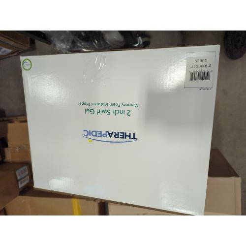 Therapedic 2-Inch Swirl Gel Memory Foam Queen Mattress Topper