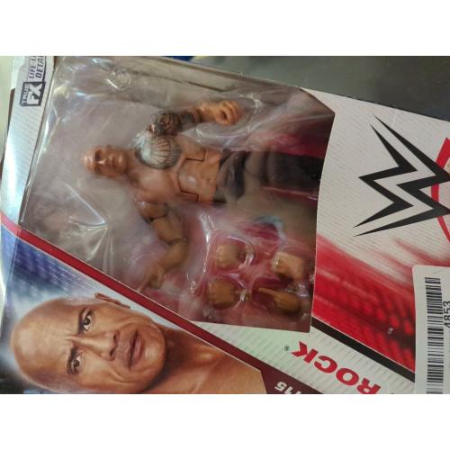 WWE Elite The Rock Action Figure, Series #115 6-inch Collectible with Articulation & Accessories