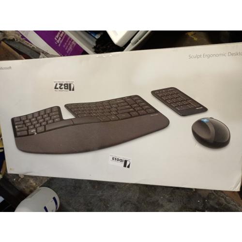 Microsoft Sculpt Ergonomic Desktop Keyboard And Mouse - Wireless - BlueTrack Enabled - 7 Button Mouse - 4-Direction Scroll Wheel - 104-key Design