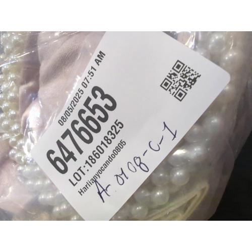 YUSHINY Women Faux Pearl Beaded Evening Pleuche Handle Bucket Hollow-Block Bags with Velvet Lining for Wedding Party