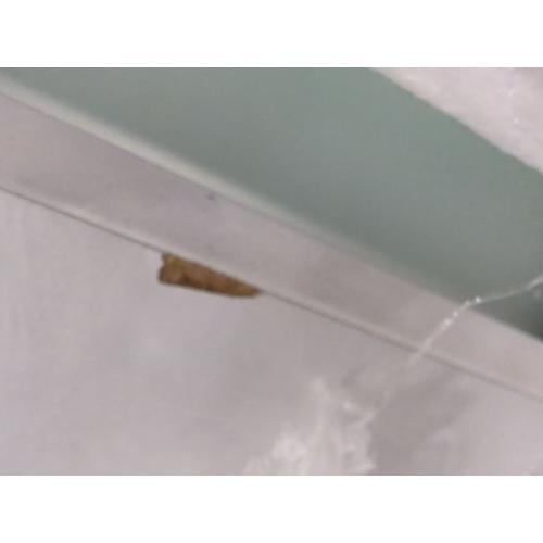 30-in x 80-in White 5-panel Frosted glass Slab Door