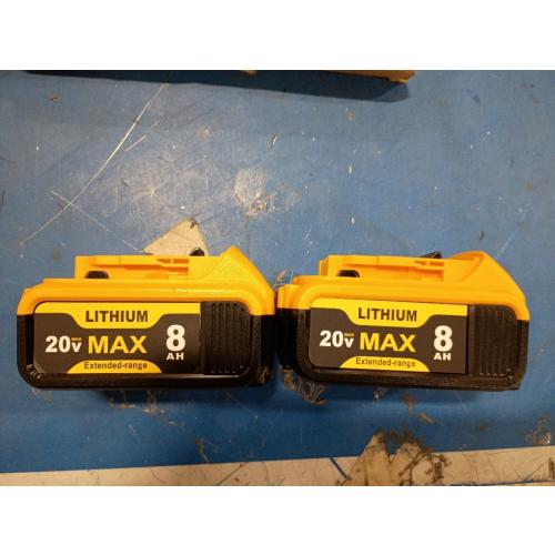 2-Pack 8000mAh Replacement for Dewalt 20V MAX Battery - Compatible with DCB200 DCB206 DCB207 DCB201 and Cordless Tools, High Capacity & Long-Lasting Power