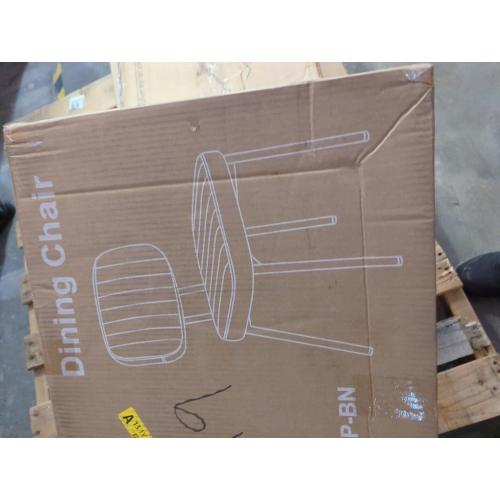 Sweetcrispy Dining Chairs Set of 2, Upholstered Mid Century Modern Kitchen Accent Chairs with Faux Leather Cushion Seat & Metal Legs for Home Office, Living Room - Black