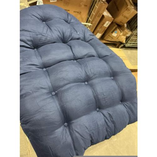 Egg Chair Cushion Replacement, Waterproof Outdoor Hanging Egg Swing Chair Cushions Pads, U-Shaped Thickened Cushions for Hanging Eggs Chair with Ties, 47x33x7 Inches (Blue)