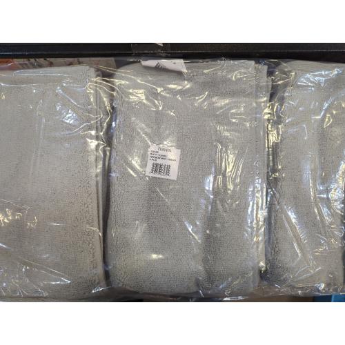 Harbor Mist Grey 3 Pack Haven Organic Cotton Terry Bath Towel in Harbor Mist Grey