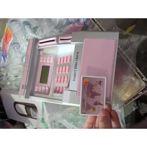 Pink Piggy Bank for Kids, ATM Machine Bank for Real Money with Debit Card, Bill Feeder, Coin Recognition, Balance Calculator, Electronic Savings Safe Box, Gifts for Teen Boy Girl