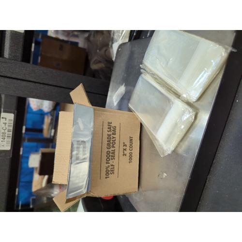 Spartan Industrial - 2 X 3 (1000 Count) Resealable Adhesive Crystal Clear Cello Poly Bags for Bracelet Packaging, Gifts, Party Treat Bags - Self Seal & Reinforced