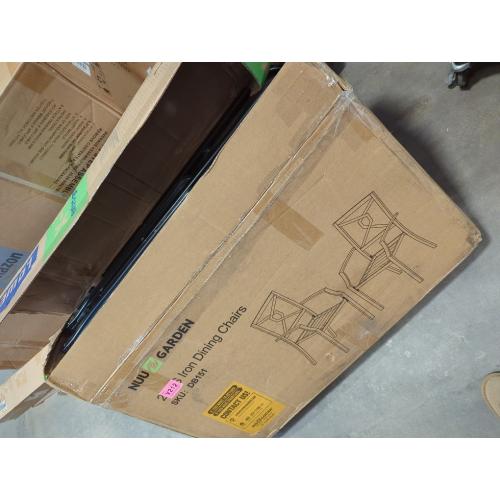 2-Piece Metal Patio Furniture Set, Outdoor Chairs Set of 2 Stackable Dining Chairs & Sillas para Patio Exterior, Black Garden Chairs for Porch