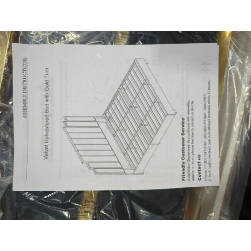 Duncanville Upholstered Platform King Bed Black and Gold