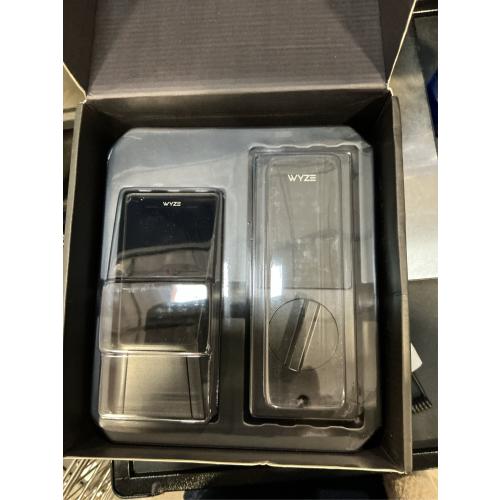 Wyze Palm Lock, Smart Door Lock with Palm Vein Recognition, Keyless Entry Smart Locks for Front Door, Keypad, Auto Lock, Dual Battery, Wi-Fi, Works with Alexa & Google, BHMA, IP53, Mechanical Key