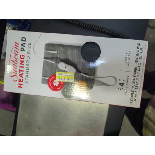 Sunbeam Premium Sunbeam Heating Pad with Compact Storage, Standard Size, Gray