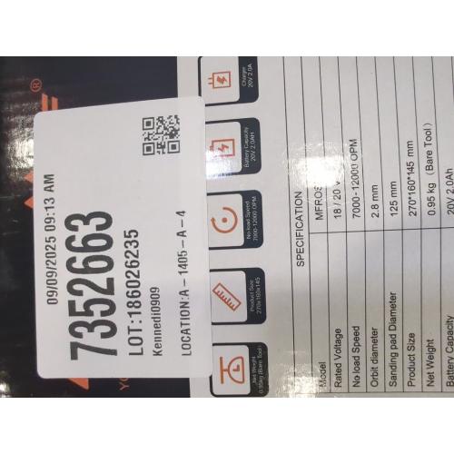 Black and Grey 5 Mellif 5 Inch Random Orbital Sander Compatible with Dewalt 20v Max Battery, Cordless Brushless Palm Orbit Sander, Dust Bag, 6 Speeds, 12000 OPM, 2.0 Battery & Charger Kits, 10PCS Sandpaper Sheets