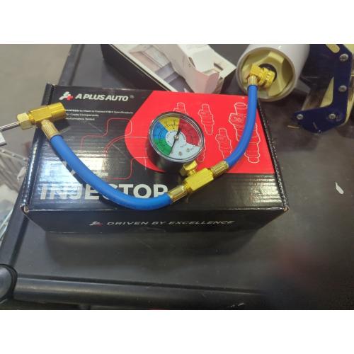 BFXM R134A Refrigerant Charge Hose, AC Recharge Hose with Gauge