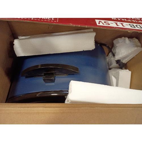 Sunvivi Roaster Oven, Electric Roaster Oven with Viewing Lid, 28lb 24-Quart Turkey Roaster with Unique Defrost/Warm Function, Large Roaster with Removable Pan & Rack, Stainless Steel, Blue
