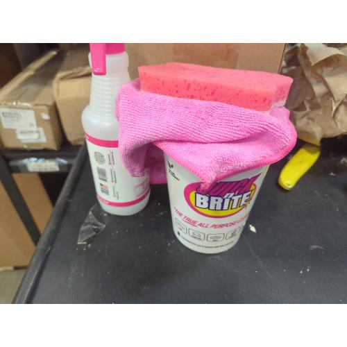 Set of 4 Size 32oz cleaner , squirt bottle sponge and rags Quick N Brite All Purpose Cleaning Paste, True All Purpose Cleaner, Concentrated, 32 oz