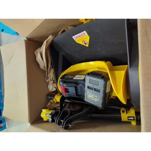 Krmspe Snow Shovel Electric, 21000RPM Cordless & Battery Powered, 13 Snow Blower with 2 Batteries, Lightweight for Easy Snow Removal on Steps, Patio