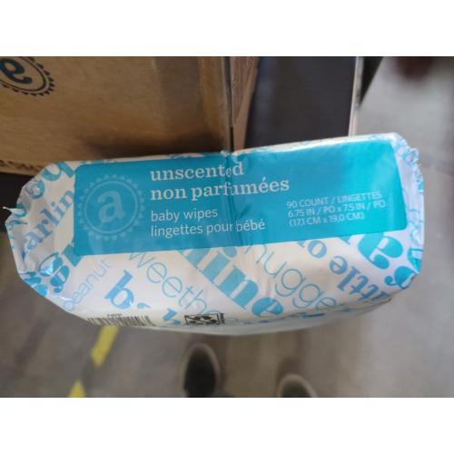 Amazon Elements Baby Wipes, Unscented, 810 Count, Flip-Top Packs