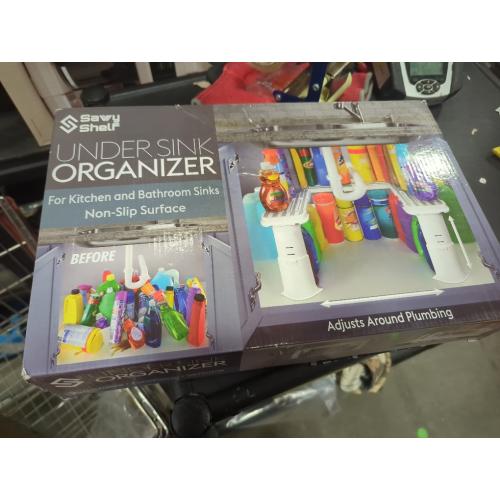 Expandable Under Sink Organizer and Storage I Bathroom Under the Sink Organizer Kitchen Under Sink Shelf I Cleaning Supplies Organizer Under Sink Storage I EXPANDABLE HEIGHT DEPTH & WIDTH