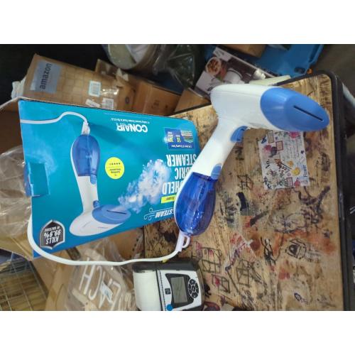 Conair Handheld Garment Steamer for Clothes, ExtremeSteam 1200W, Portable Handheld Design,White/Blue