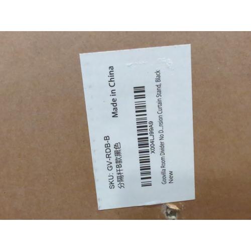 Goovilla Room Divider for Room Separation, Tension Curtain Rods No Drilling, 4-10ft(H) 28-114inch(W) Adjustable Temporary Privacy Wall Divider, Heavy Duty Freestanding Space Partition Separator, Black