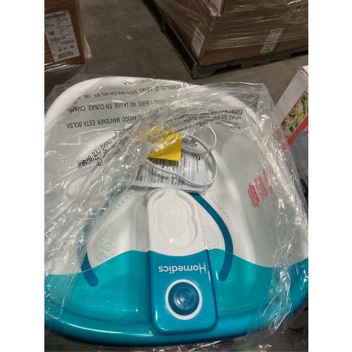 Homedics Bubble Mate Heated Foot Spa Bubble Foot Massager with Raised Massage nodes and Removable Pumice Stone