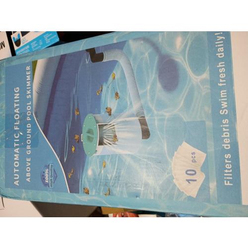 Above Ground Pool Skimmer,No Installation Required, no Adjustable Bracket Required,Comes with 10 Filter Socks, Special Note: The Pool Pump Flow Rate Must not Exceed 2100 GPH(Turquoise)