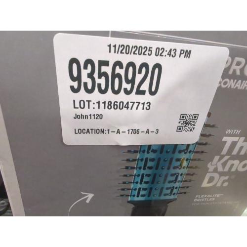 Color Blue and black Conair Knot Dr Dryer Hair Brush