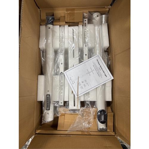 Mobile Floor TV Stand for 18-45 inch Screen with RGB Lights Base, Universal Swivel TV Stand, Height Adjustable, Tiltable, Holds up to100lbs, Equip with Scilent Wheels with Brakes