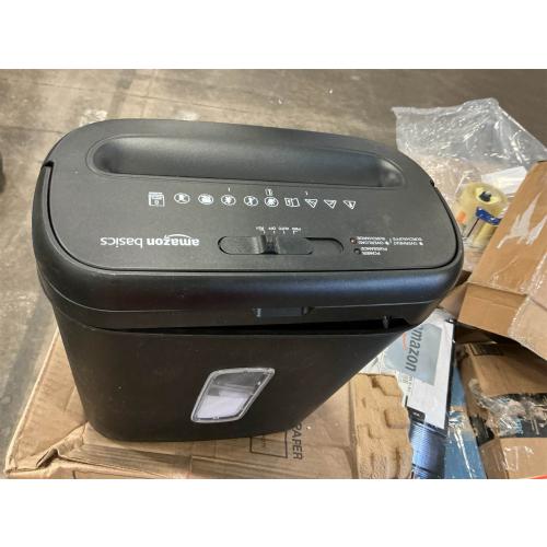 Amazon Basics 8-Sheet Cross Cut Paper Shredder and Credit Card Shredder - Black