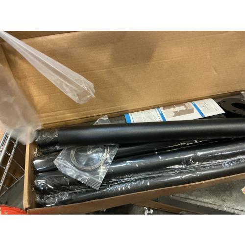 Closet Rods for Hanging Clothes, 17 to 129 Inches Stepless Adjustable Metal Closet Rod, 1.3 Inches Heavy Duty Clothes Hanging Rod for Closet Wardrobes Laundry RV, Black