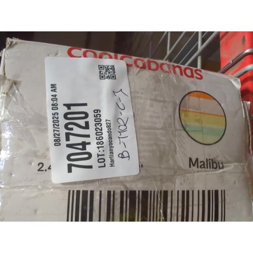 MoKo Beach Cabana, 8'×8' Large Beach Canopy with Side Wall, UPF 50  Protection Easy Setup Beach Tent Sun Shelter, Adjustable Height Wind Resistant Cabana Beach Tent for Whole Family, Navy Stripes