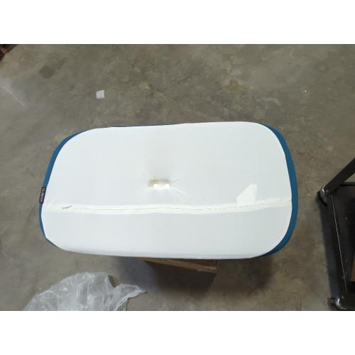 White and Blue Cervical Neck Pillow for Pain Relief - Ergonomic Memory Foam Contour Pillows for Side, Back & Stomach Sleepers, Cervical Pillow for Neck Support Sleeping with Breathable Cover