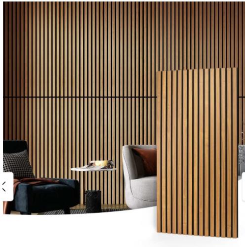 Art3d Acoustic Wall Paneling,Slat Wall Cladding Siding Board,4pcs - Teak
