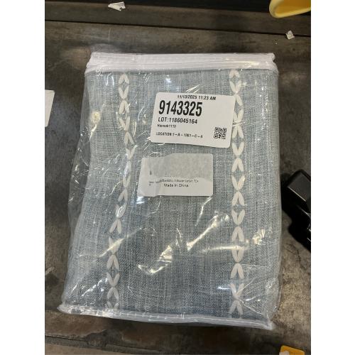 MitoVilla Blue Boho Fabric Shower Curtain, Modern Farmhouse Polyester Linen Shower Curtains for Vintage Rustic Bathroom Decor, Country Tassel Thick Cloth Shower Curtain, 72 x 72